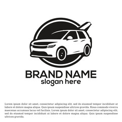 Fototapeta premium SpeedySolutions: Quick and Efficient Car Service Logo