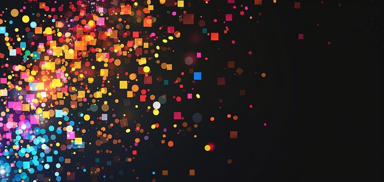 colorful pixels, created using generative ai technology.