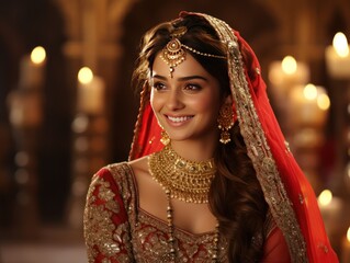 Enchanting Indian Princess in Regal Attire A Royal World of Happiness