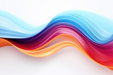 Colorful liquid wave on white background, ideal for abstract designs