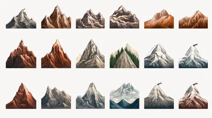 Papier Peint photo Montagnes A scenic view of different mountains with a bird flying above. Suitable for travel and nature concepts