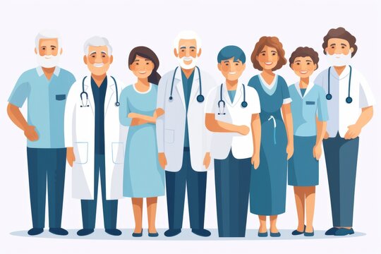 Group Of Doctors And Nurses In Unity, Suitable For Healthcare Concepts