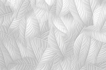 Detailed close up of a white leaf pattern, suitable for various design projects