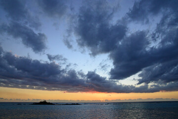 Africa,sunset in Mont Choisy in Mauritius