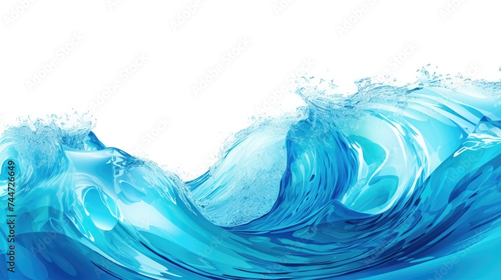 Aufkleber a large blue wave in the middle of the ocean, perfect for various design projects