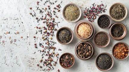 Gourmet Dry Tea and Spices in Earthenware