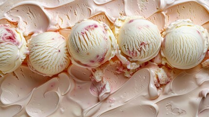 Fototapeta na wymiar Luxury Vanilla Ice Cream Swirls - Indulgence in Every Scoop