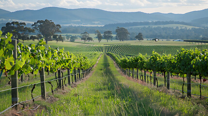 vineyard in spring
