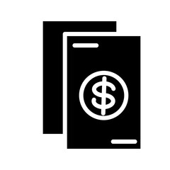 Cloud Money Finance Glyph Icon