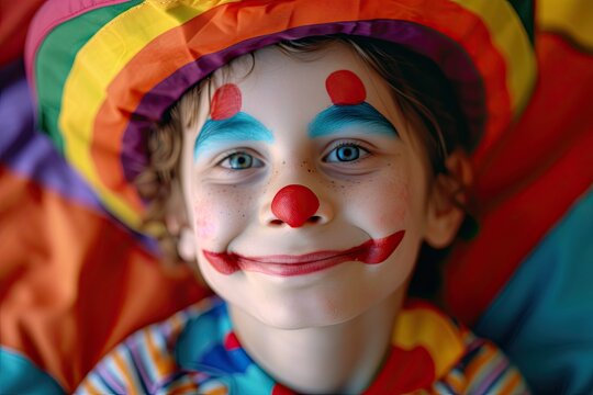 Kid's Circus Fantasy, Face Painting, Clowning Around, Children's Room Play, Laughter, Joyful Moments,