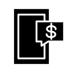 Mobile Money Payment Glyph Icon