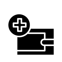 Wallet Add Payment Glyph Icon