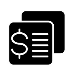 Bill Check Money Glyph Icon