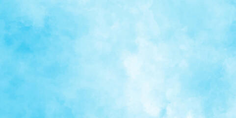 Abstract Sky cloud landscape blue background with tiny clouds, shiny and clear painted light blue clouds watercolor background, sky clouds  for wallpaper backdrop background.