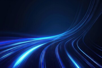 Abstract blue light trails background