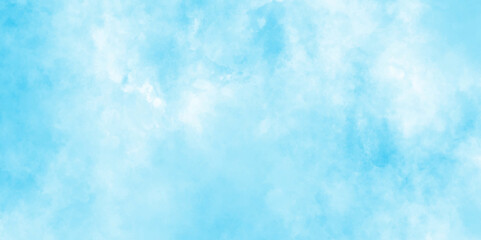 Simple blue color watercolor vector background, Abstract beautiful light blue cloudy sky clouds with stains, The summer is colorful clearing day Good weather with natural clouds.