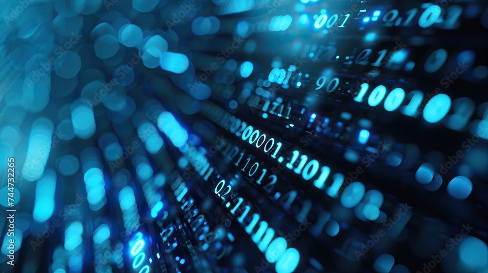 Aufkleber abstract digital data stream background