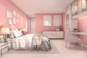 Fototapeta na wymiar modern living room, bedroom interior