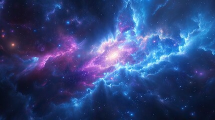Majestic cosmic nebula in deep space - obrazy, fototapety, plakaty
