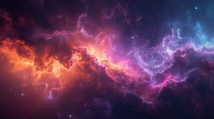 Cosmic nebula in vivid colors - obrazy, fototapety, plakaty