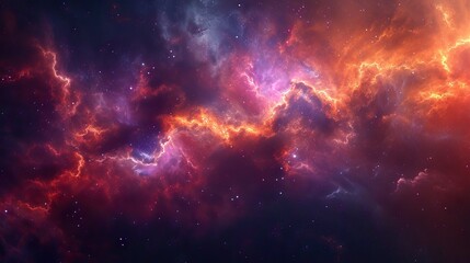 Cosmic fury: vivid nebulae and interstellar clouds - obrazy, fototapety, plakaty