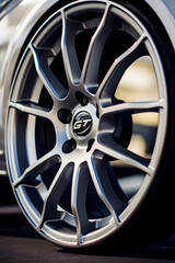 Close-up View of Sleek and Polished GT Wheels, Symbolizing Robust Build and High-performance Engineering