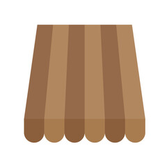 Striped Awnings for Market Stalls Vector Set. Outdoor Marketplace Concept