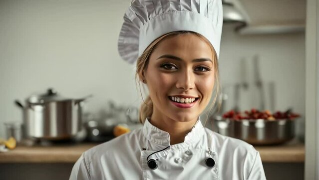 Beautiful girl chef