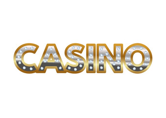 Naklejka premium illustration of casino banner, casino emblem