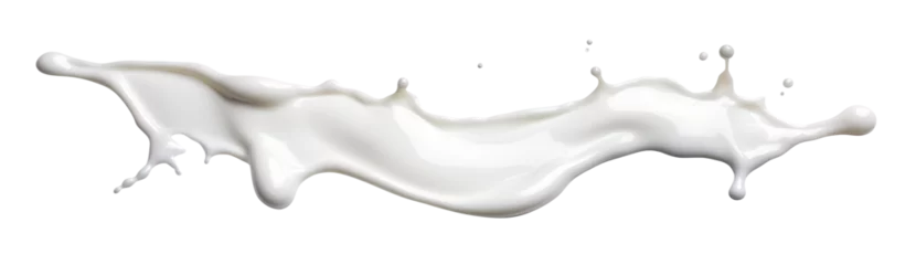 Wandcirkels aluminium Splash of milk or cream, cut out © Yeti Studio
