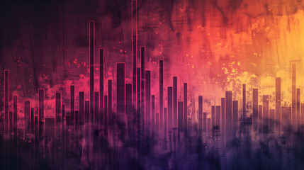 wallpaper of stock market, colorful of stock histogram or graph or chart - obrazy, fototapety, plakaty