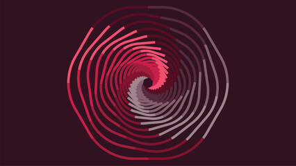 Abstract spiral round data cycle urgency vortex style creative style background.