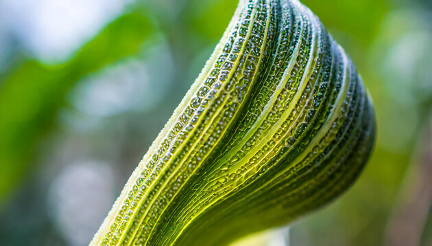 A microscopic closeup of a parasitic plant on an arum