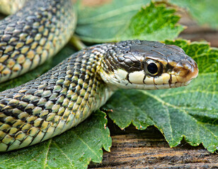 Fototapeta premium The common garter snake (Thamnophis sirtalis)