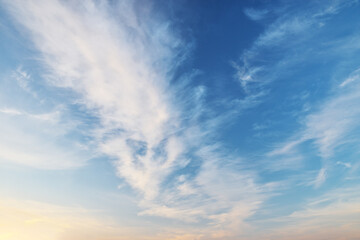 Sky background on sunset. - 744745676