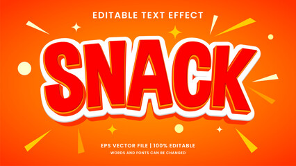 Snack 3d editable text effect