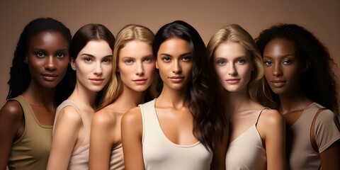 Radiant and Natural: A Diverse Lineup of Stunning Women Flaunting Their Beauty. Concept Beauty Diversity, Stunning Women, Radiant Photos, Natural Beauty, Diverse Flair