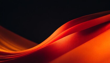 vibrant red orange color gradient on black background grainy gradient luminous color wave copy space