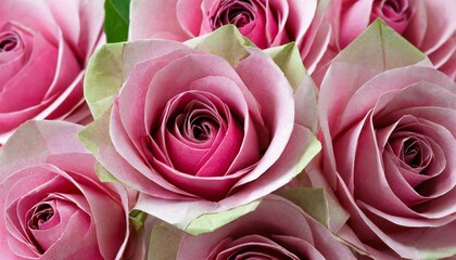 origami paper pink rose background