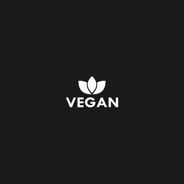 Vegan icon image. Vegan icon symbol on black background