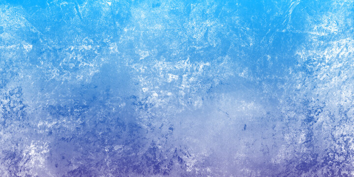 Blue stucco wall background sparkling ice texture. rough abstract wall texture decorated in blue.