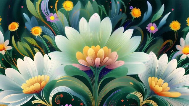 green-white floral pattern
