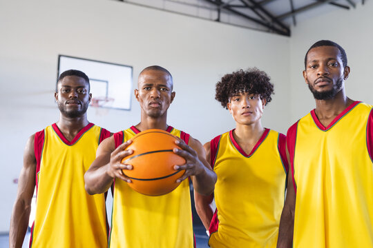 Diverse basketball team ready for a game - Powered by Adobe