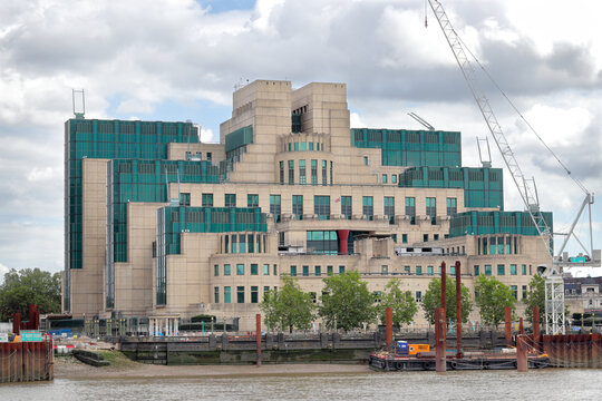 The SIS Building, also called the MI6 Building,  the headquarters of the Secret Intelligence Service (SIS, MI6) in London, UK
