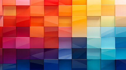 Obraz premium Geometric blocks wall, abstract geometric background