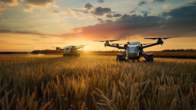 Smart harvesters at dawn automated picking the future of farming efficiency