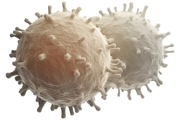 Close up white blood cells PNG Isolated on Transparent and White Background - Leukocytes Immune system and Infectious diseases medical microbiology Science concept