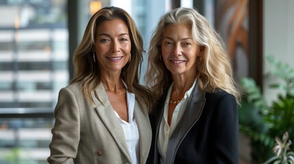 two women portrait in their 50s law firm