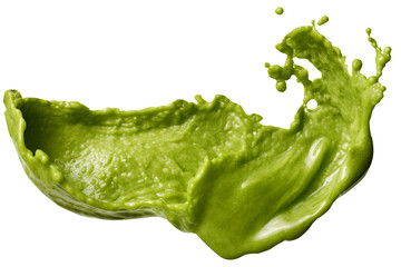 Green Leaf pesto sauce PNG splash Isolated on Transparent and White Background - Grooming Products , Drop of liquid stroke With clipping path - hot Food Restaurant advertising