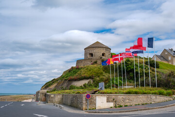 Tour Vauban in Port-en- Bessin-Huppain, Normandy, France - obrazy, fototapety, plakaty